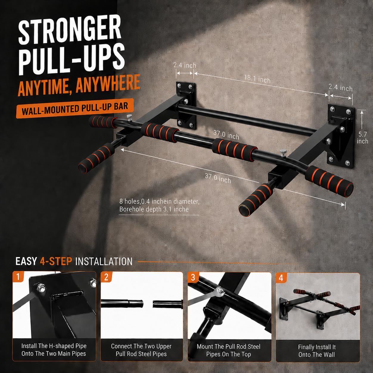 Barra de dominadas para gimnas - Pull Up Bar reseña y precio
