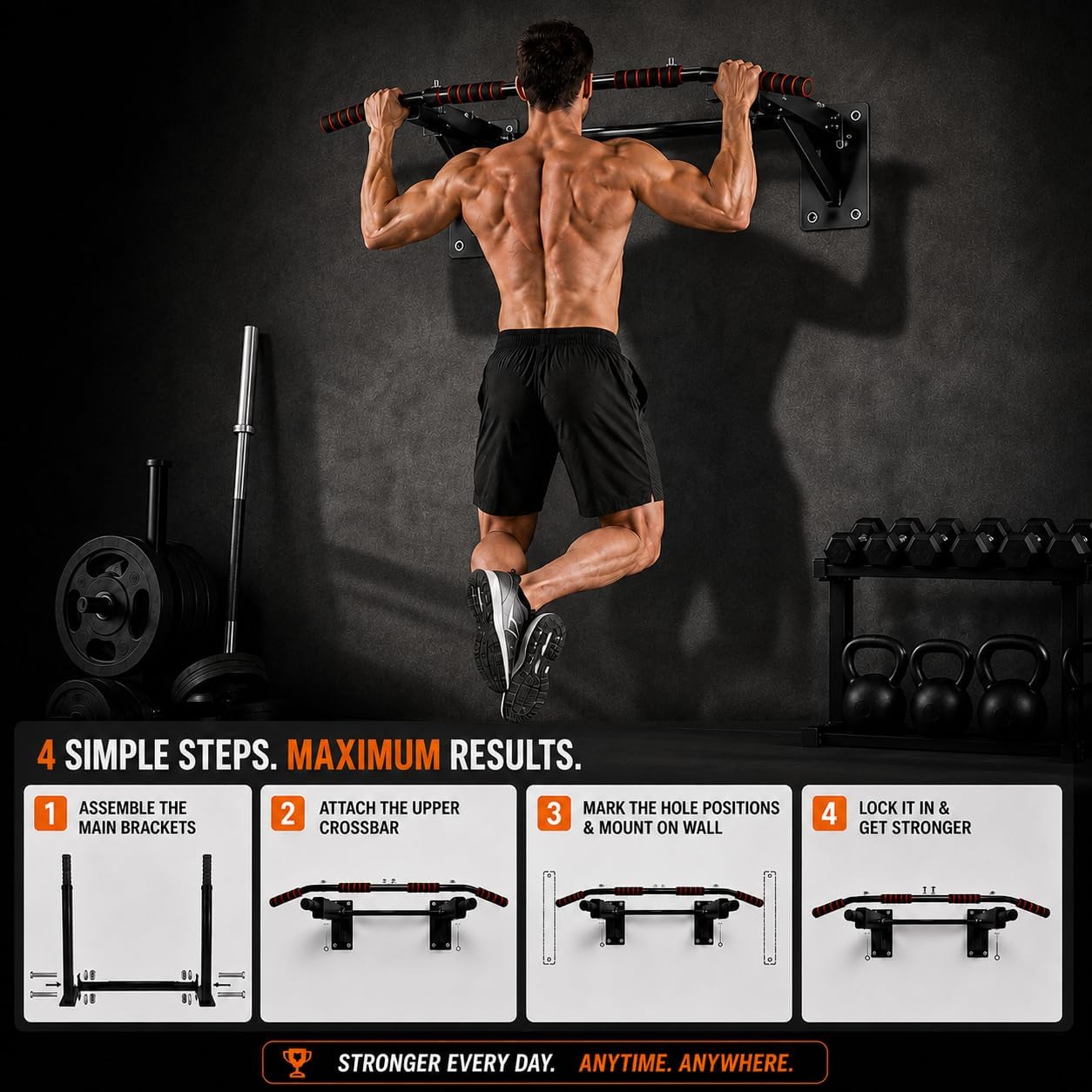Barra de dominadas para gimnas - Pull Up Bar reseña y precio